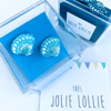 Tres Jolie Lollie Deniz Kızı Kabuğu Klips Küpe Turkuaz
