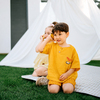 Kiraz Kids Morning Club Yumurta Nakış Detaylı Müslin Set Sarı