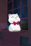 Dhink Silikon Gece Lambası Kedi Tosh Beyaz
