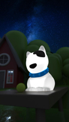 Dhink Silikon Gece Lambası Köpek Bob Beyaz
