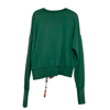 MSGM Yeşil Çiçek Desenli Bağcık Detay Sweatshirt - L