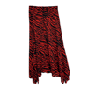 Trendyolmilla Kırmızı Zebra Midi Etek - S