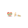 Girl Nation Cutie Studs Rainbow Heart Küpe