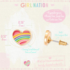 Girl Nation Cutie Studs Rainbow Heart Küpe