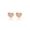 Girl Nation Cutie Studs Rainbow Heart Küpe