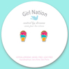 Girl Nation Cutie Studs Triple Scoop Küpe