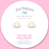 Girl Nation Happy Cloud Klipsli Küpe