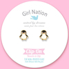 Girl Nation Personable Penguin Klipsli Küpe
