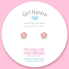 Girl Nation Pink Fancy Flower Klipsli Küpe