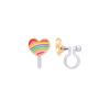 Girl Nation Rainbow Heart Klipsli Küpe