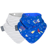 Grey Stripes & Rockets NeckerBIB