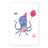 HAPPY FOLKS ÇERÇEVESİZ POSTER - BIRTHDAY KID OCTOPUS