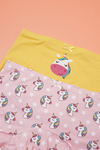 KATIA & BONY 2'Lİ SARI UNICORN KIZ BOXER