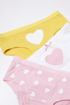 KATIA & BONY 3'LÜ COLORFUL HEART SLIP KÜLOT