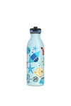 Kids Bottle Sea Friends Pipetli Paslanmaz Çelik Çocuk Su Matarası 500 Ml