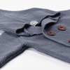 Kruvaze Kapüşonlu Organik Pamuk Bebek ve Çocuk Hırka Mavi