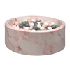 Larisa and Pumpkin Pembe Mermer Top Havuzu Pudra Gri Beyaz Top