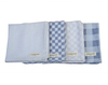 L'Harmonique Lacivert Damalı Organik Müslin Örtü