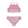 LORINE - PEMBE ÇİZGİLİ ÇOCUK BİKİNİ