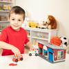 Melissa & Doug Ahşap Kilitli Kurtarma Araçları Garajı