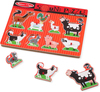 Melissa & Doug Ahşap Sesli Yapboz Çiftlik Hayvanları Kırmızı