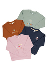 Miela Kids Family Nakışlı Sweatshirt - Tarçın