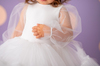 MINI CELEBRITIES - WHITE VELVET  BALLOON SLEEVE