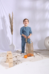 OLIVE MÜSLİN SWEATSHIRT - PANTOLON İKİLİ TAKIM - KOYU MAVİ