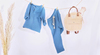 OLIVE MÜSLİN SWEATSHIRT - PANTOLON İKİLİ TAKIM - KOYU MAVİ