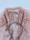 PEMBE YILDIZLI PELERİN SET
