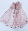 PEMBE YILDIZLI PELERİN SET