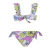 Peralina Bella Print Desenli Fırfır Detaylı Bikini
