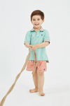 Peralina Denny Kids Yeşil Polo Yaka Tişört