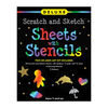 Peter Pauper Press Scratch & Sketch Sheets with Stencils Kazı ve Öğren Aktivite Kitabı