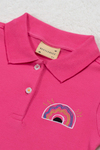 PINK RAINBOW - Kısa Kollu Çocuk Polo Yaka Elbise - Pembe