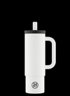 Straw Cup Ice White Pipetli Paslanmaz Çelik Termos 800 Ml