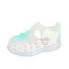 TOBBY VELCRO ESTRELLA ÇOCUK SANDALET - BLANCO/AQUAMARINA
