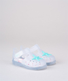 TOBBY VELCRO ESTRELLA ÇOCUK SANDALET - BLANCO/AQUAMARINA