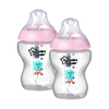 Tommee Tippee 2x260 ml PP Closer to Nature Biberon Pembe