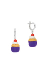 Tres Jolie Lollie Cupcake Gümüş Küpe Mor