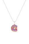 Tres Jolie Lollie Donut Gümüş Kolye Mor Sprinkle