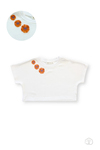 Tüy Çiçekli Crop T-shirt