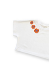 Tüy Çiçekli Crop T-shirt