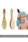 Vose 2′li Set Ahşap Yumuşak Bebek Saç Fırçası & Amigurumi Çıngıraklı Diş Kaşıyıcı Rose
