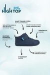 Smart Walker High Top Super Matte Navy Blue Barefoot Kids Shoes