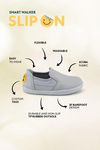 Smart Walker Slip-On #Tags Süper Mat Gri Barefoot Işıklı Çocuk Ayakkabı