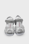 Arzen Unisex Çocuk Cırtlı Sandalet Beyaz Gümüş ARZ2025-05