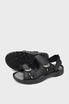 Castle Black Erkek Cırtlı Spor Sandalet Nubuk Siyah CB-K6