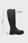 Castle Black Kadın Casual Deri Çizme Siyah CB25900-1