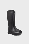 Castle Black Kadın Casual Deri Çizme Siyah CB25900-1
